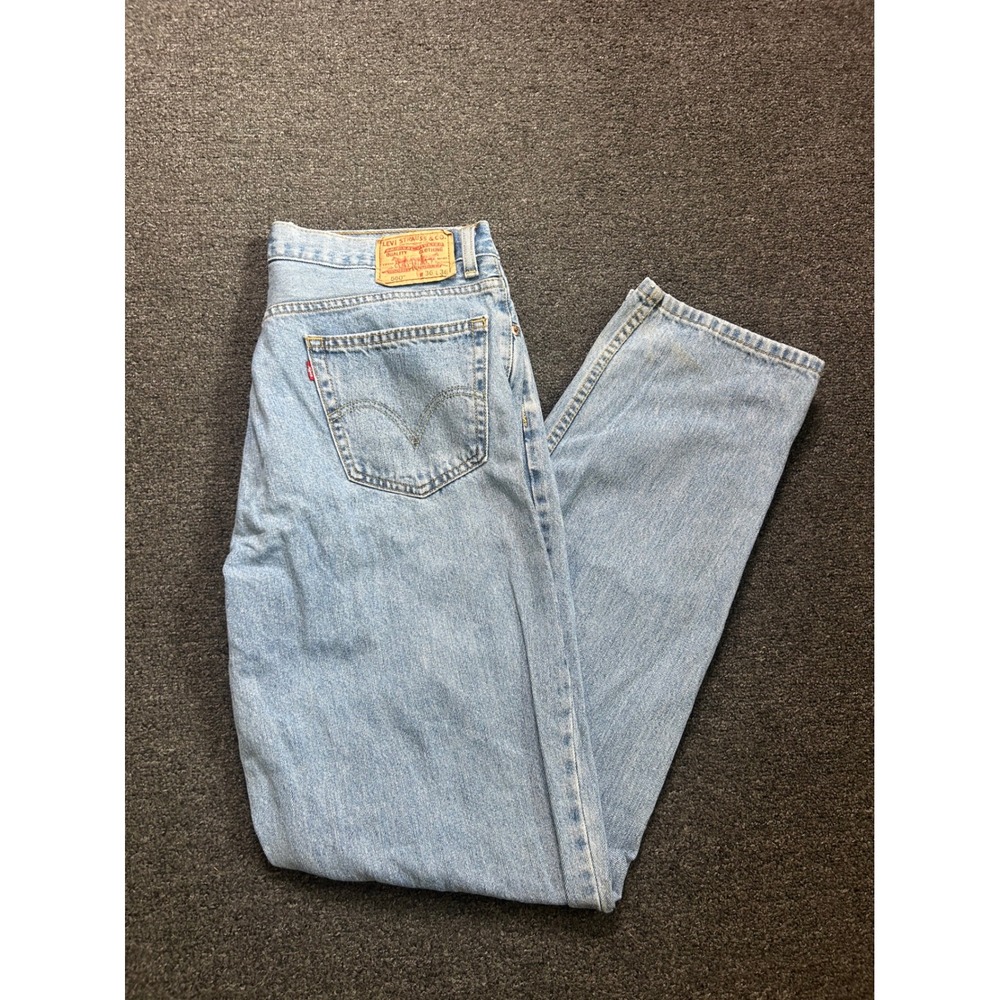 Levi's 560 Comfort Fit Tapered Leg Blue Jeans Mens 36x36 (Fits 35x34) Straight